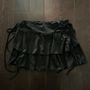 Layered Mini Skirt with Ties